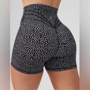 BuffBunny Legacy Biker Shorts Bossy Print Butterfly Waistband 7” Gym Shorts M
